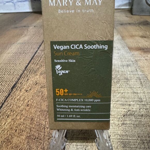 Mary&May Vegan CICA Soothing Sun Cream SPF50+ PA++++ 50ml new in box - Picture 5 of 8